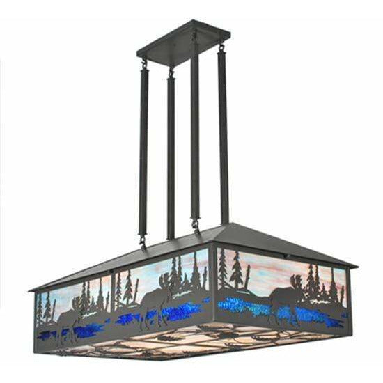 Meyda Lighting Ceiling Fixture, Billiard/Islands Default Moose At Lake Ceiling Fixture By Meyda Lighting 98675