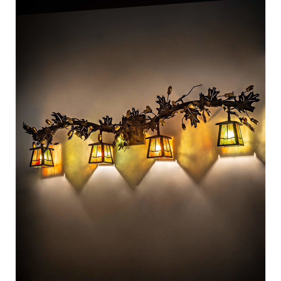 Meyda Lighting Wall Sconces, Four+ Lights Default Oak Leaf Valley View Wall Sconces By Meyda Lighting 72263