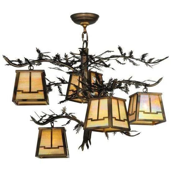 Meyda Lighting Pine Branch Valley View Ceiling Fixture 134055 Chandelier Palace