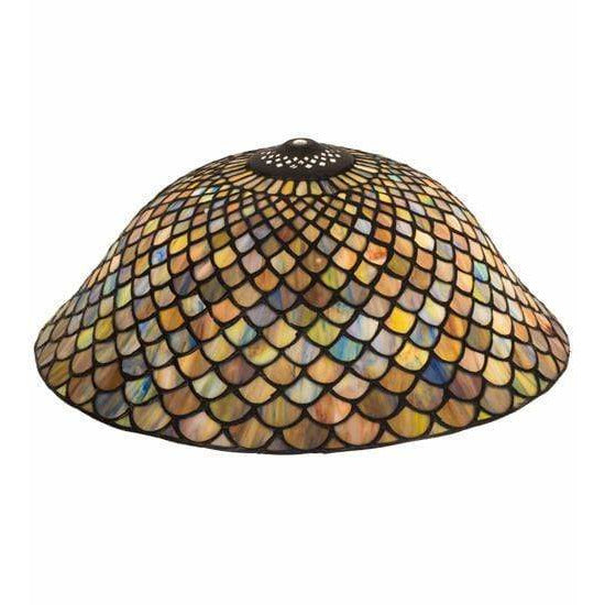Meyda Lighting Shade Only, Copperfoil Default Tiffany Fishscale Shade Only By Meyda Lighting 20028