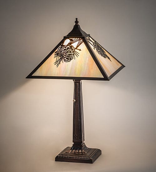 Meyda Lighting Winter Pine Mission Table Lamps 32789 Chandelier Palace