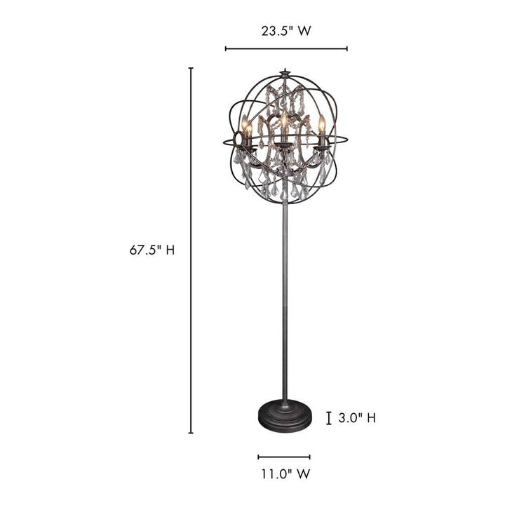 Moe's Home Collection Adelina Floor Lamp RM-1013-20 Chandelier Palace