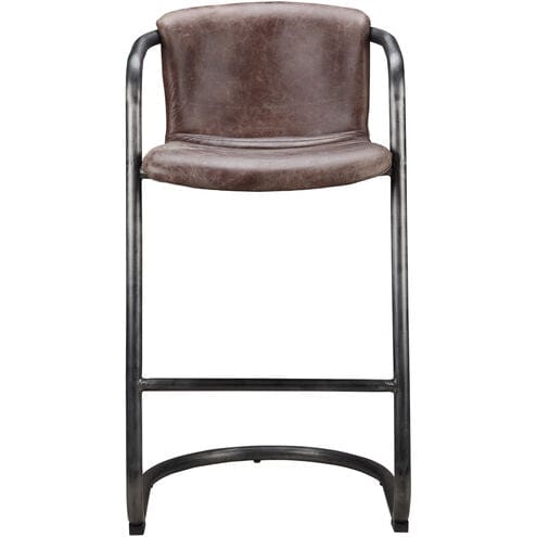 Moe's Home Collection Freeman Barstool Grazed Brown Leather-M2 PK-1060-03 Chandelier Palace