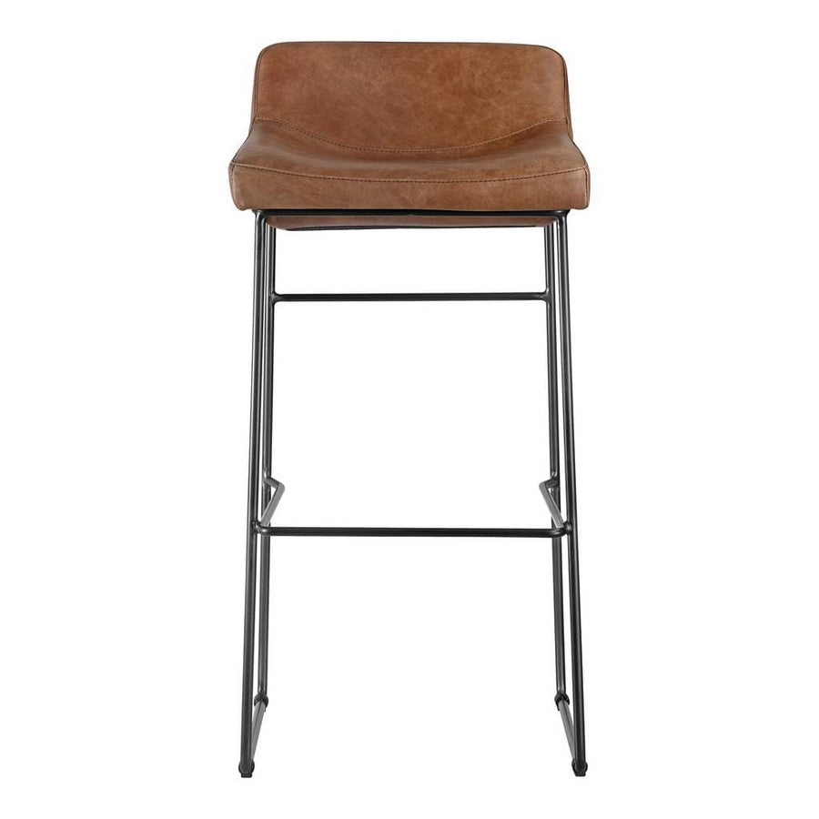 Moe's Home Collection Starlet Barstool Open Road Brown Leather-M2 Pk-1107-14 Chandelier Palace