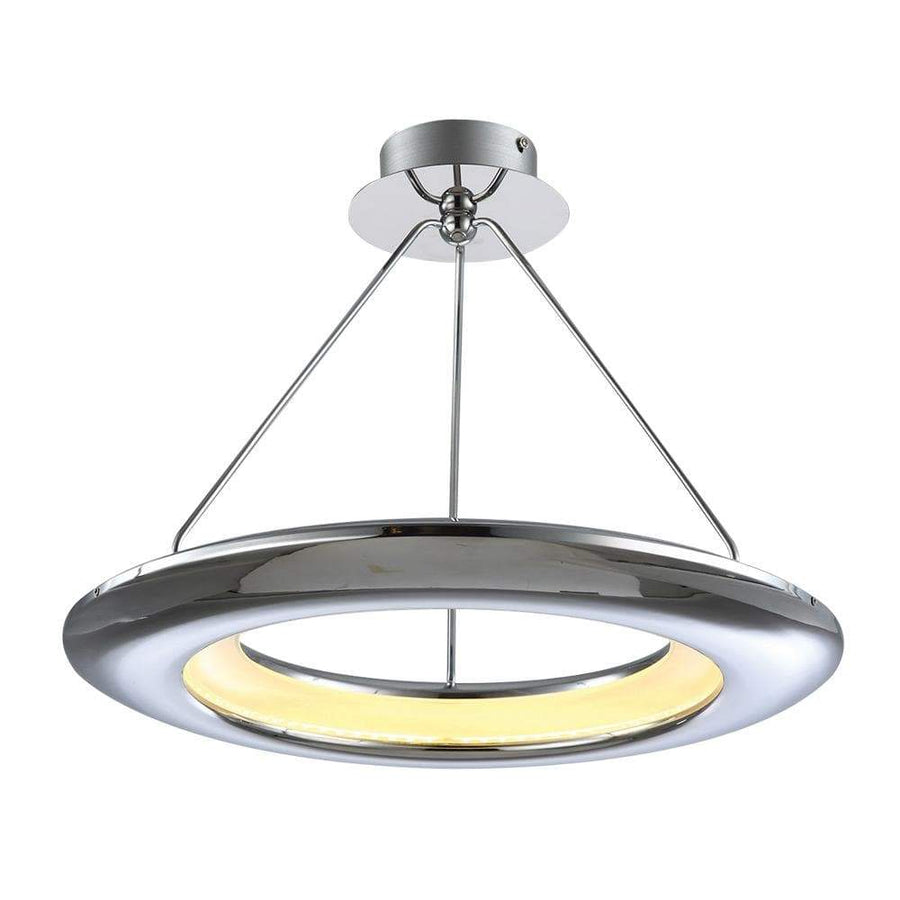 PLC Lighting Pendants Polished Chrome / Integrated LED 1 Ceiling Pendant from the UFO collection By PLC Lighting 88808