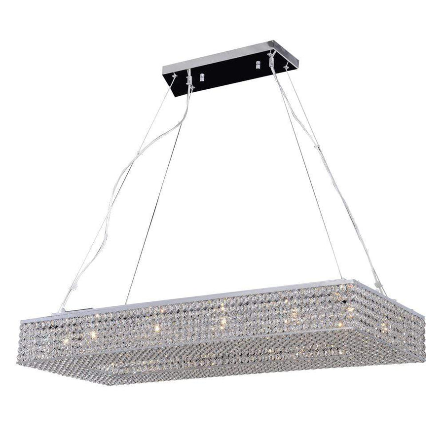 PLC Lighting Chandeliers Polished Chrome / Asfour Handcut Crystal / G9 (included) 1 Hanging Pendant from the Alexa collection By PLC Lighting 92919