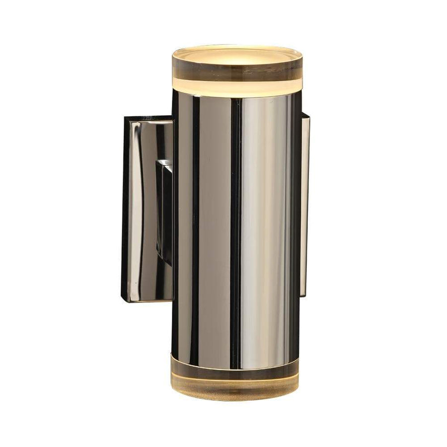 PLC Lighting Bathroom Lighting Polished Chrome / Clear / Integrated LED 1 Large wall sconce from the Syros collection By PLC Lighting 90082