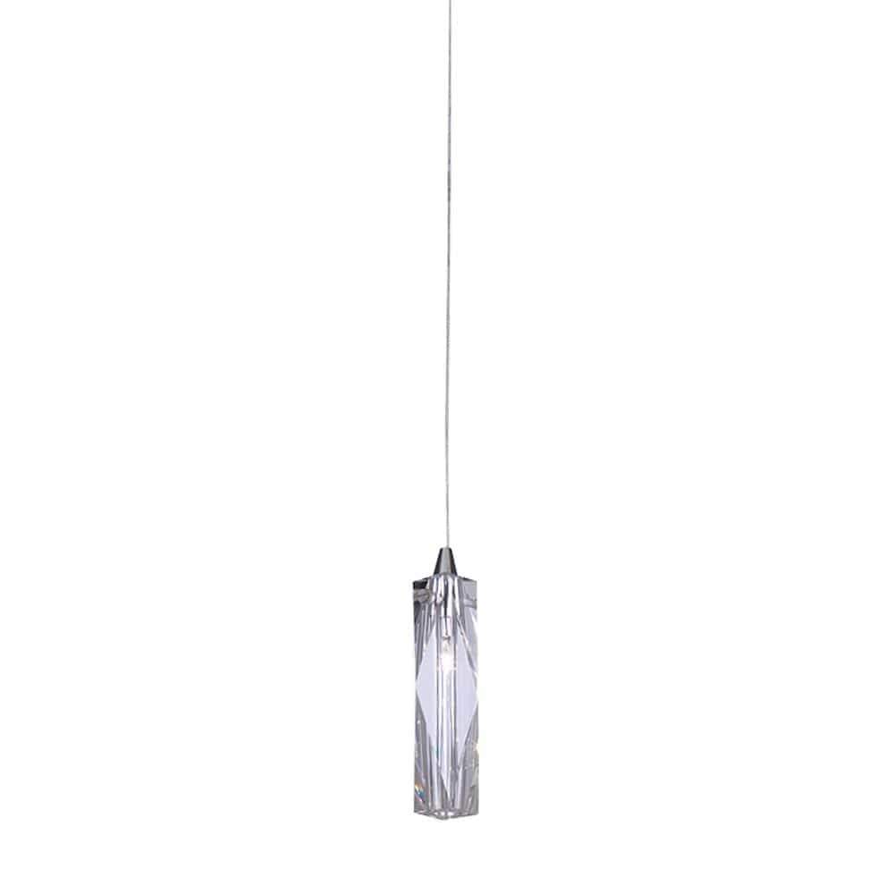 PLC Lighting Pendants Polished Chrome / Clear / G4 (included) 1 Light Mini Pendant Pila Collection By PLC Lighting 6075