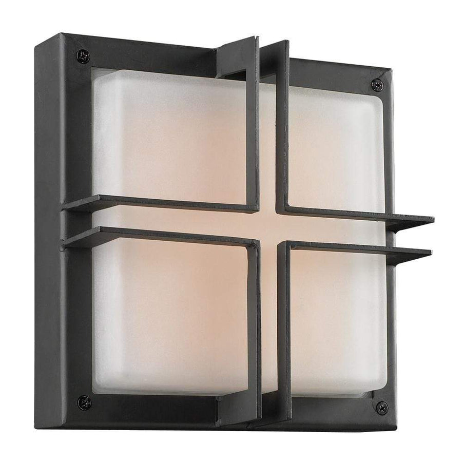 PLC Lighting outdoor lighting Bronze / Frost / A19 (not included) 1 Light Outdoor Fixture Piccolo Collection By PLC Lighting 8026