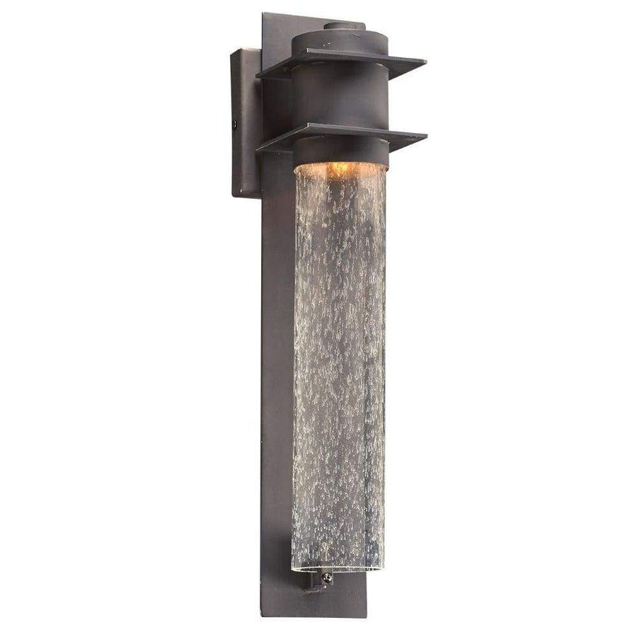 PLC Lighting outdoor lighting Oil Rubbed Bronze / Clear Seedy / GU10 (included) 1 Light Outdoor Fixture Takato Collection By PLC Lighting 32009