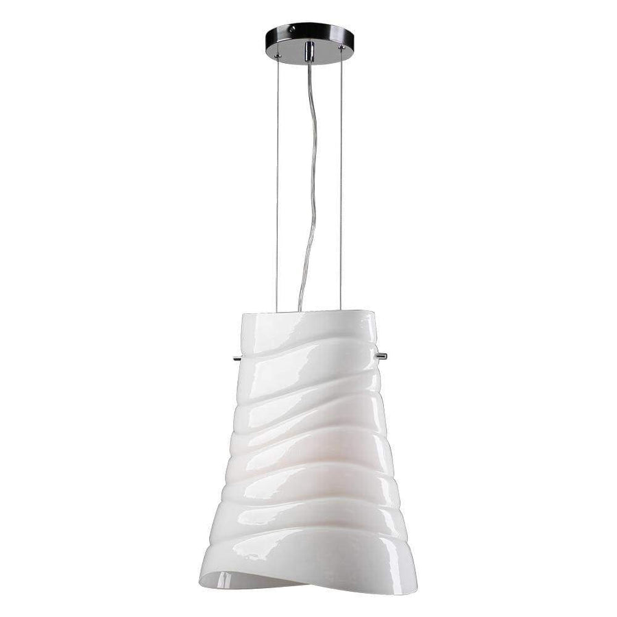 PLC Lighting Pendants Polished Chrome / Opal / A19 (not included) 1 Light Pendant Mandy Collection By PLC Lighting 70057