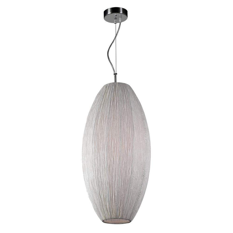 PLC Lighting Pendants Ivory / A19 (not included) 1 Light Pendant Melrose Collection By PLC Lighting 73016