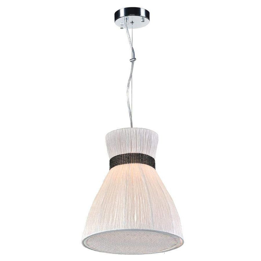 PLC Lighting Pendants Ivory / A19 (not included) 1 Light Pendant Nepro Collection By PLC Lighting 73019