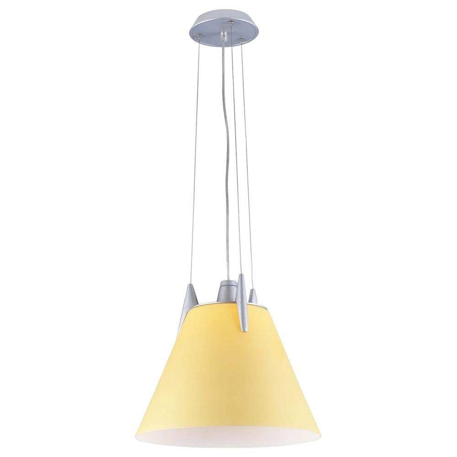 PLC Lighting Pendants Aluminum / Amber / A19 (not included) 1 Light Pendant Pinnacle Collection By PLC Lighting 265