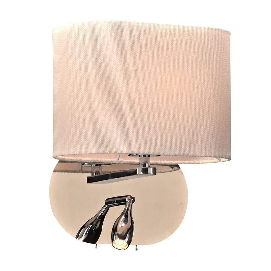 PLC Lighting Wall Sconces Polished Chrome / A19 (not included) + LED-3500K 1 Light Wall Sconce Mademoiselle Collection By PLC Lighting 24216