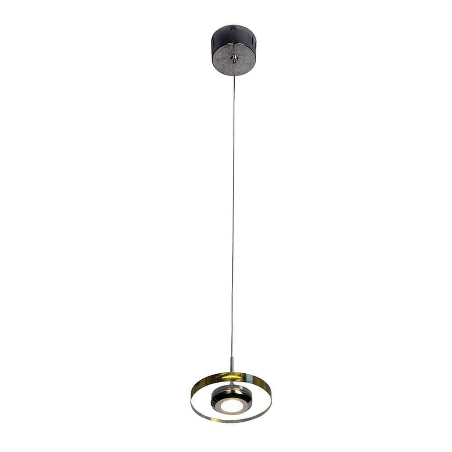 PLC Lighting Pendants Polished Chrome / Clear / Integrated LED 1 Mini drop from the Ernie collection By PLC Lighting 91121