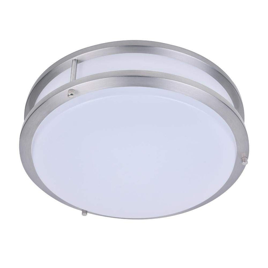 PLC Lighting Flush Mounts Satin Nickel / Integrated LED 1 Single light ceiling light from the Kirk collection By PLC Lighting 1114