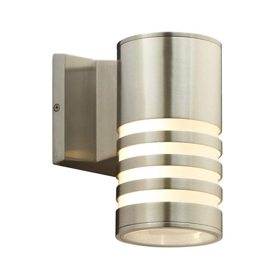 PLC Lighting outdoor lighting Brushed Aluminum / Frost / Integrated LED 1 Single light exterior light from the Decker collection By PLC Lighting 4065
