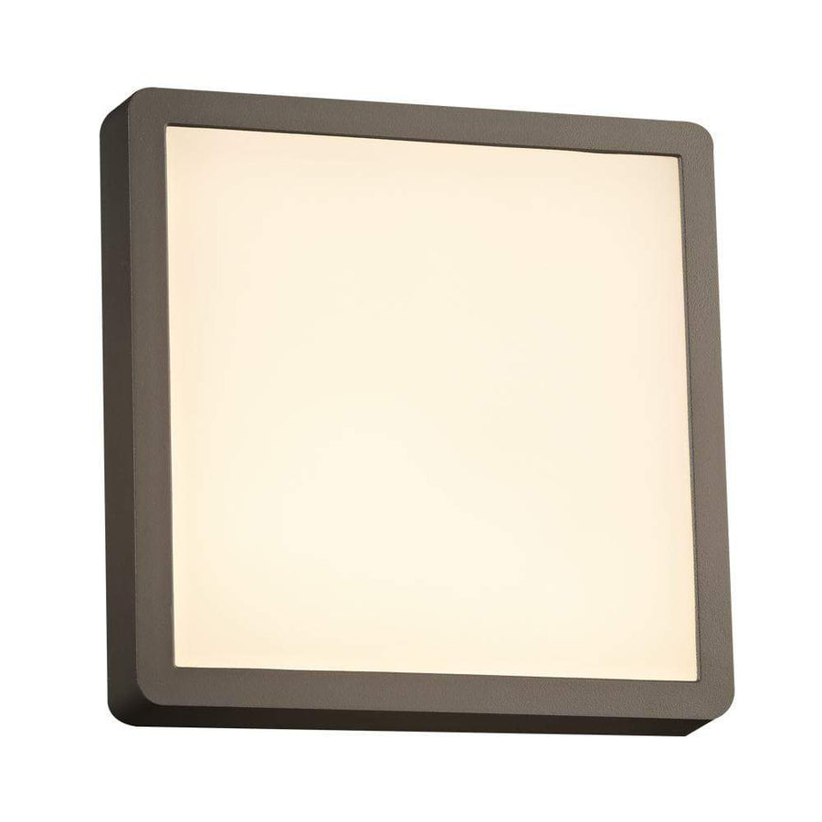 PLC Lighting outdoor lighting Bronze / Integrated LED 1 Square bronze exterior light from the Oliver collection By PLC Lighting 2258