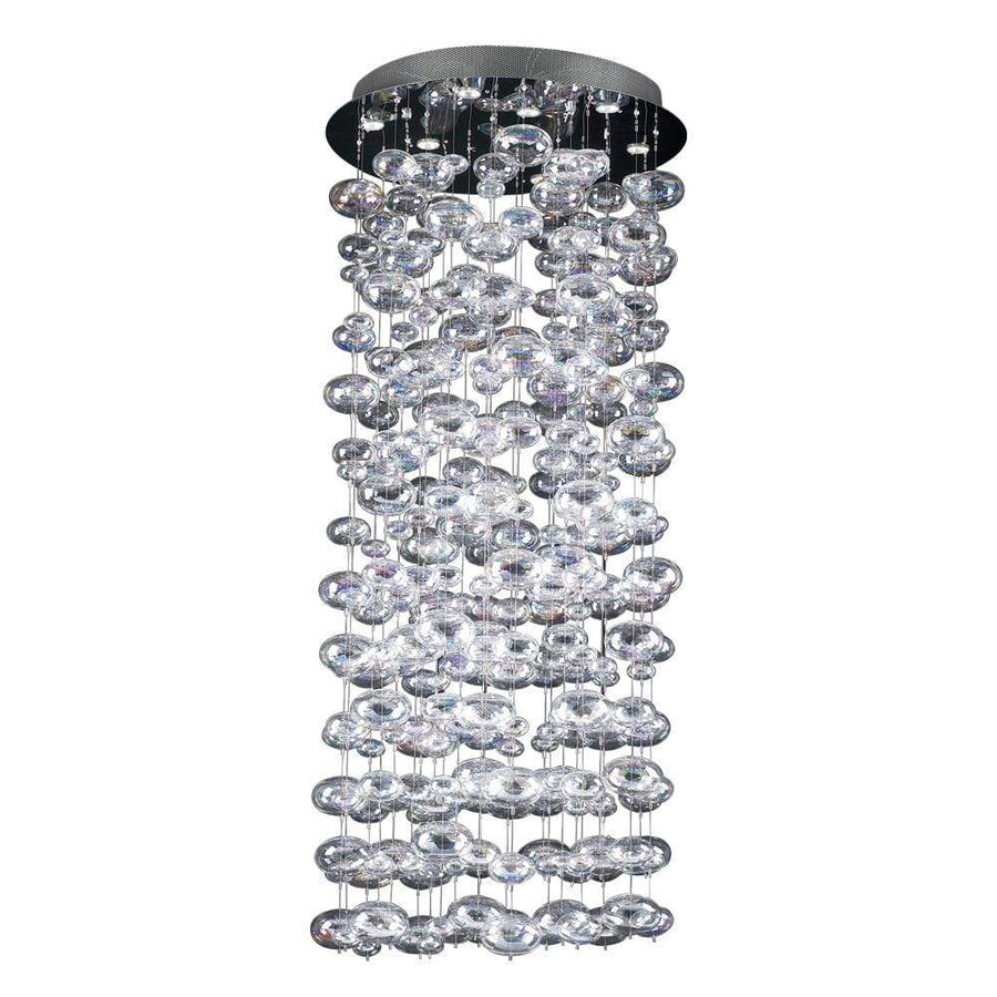 PLC Lighting Chandeliers Polished Chrome / Iridescent / GU10 (included) 10 Light Chandelier Bubbles Collection By PLC Lighting 96966