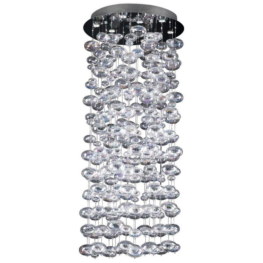 PLC Lighting Chandeliers Polished Chrome / Iridescent / GU10 (included) 10 Light Chandelier Bubbles Collection By PLC Lighting 96968