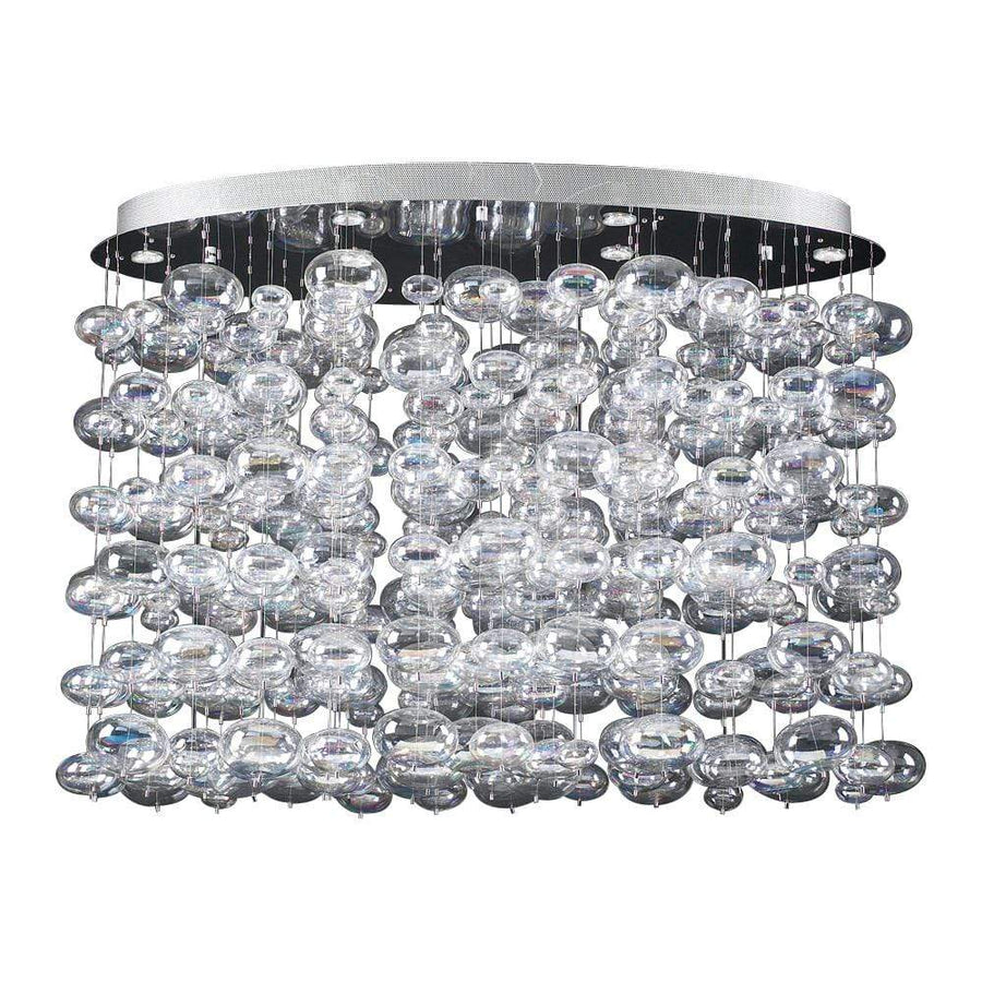 PLC Lighting Chandeliers Polished Chrome / Iridescent / GU10 (included) 12 Light Chandelier Bubbles Collection By PLC Lighting 96967