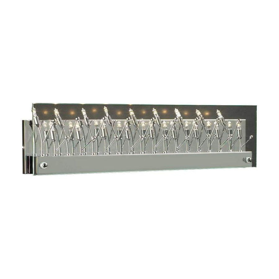 PLC Lighting Bathroom Lighting Polished Chrome / Clear / G4 (included) 18 Light Vanity Lief Collection By PLC Lighting 81642