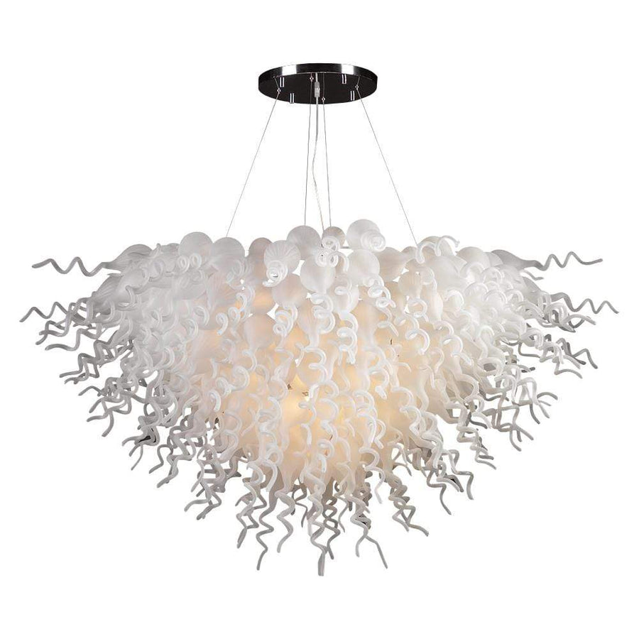 PLC Lighting Chandeliers Polished Chrome / Amber / G9 (included) 19 Light Chandelier Elixir Collection By PLC Lighting 23618