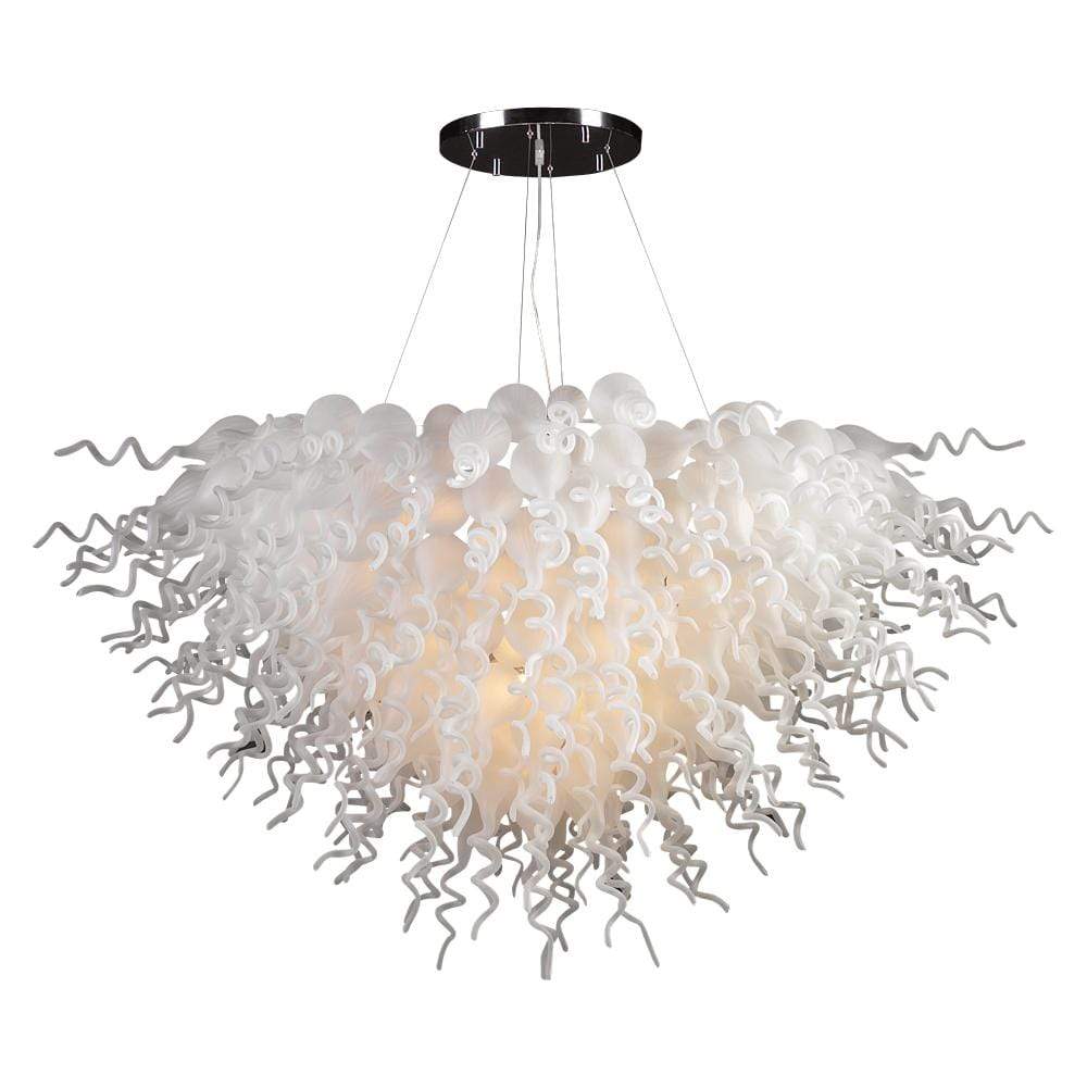 PLC Lighting Chandeliers Polished Chrome / Amber / G9 (included) 19 Light Chandelier Elixir Collection By PLC Lighting 23618