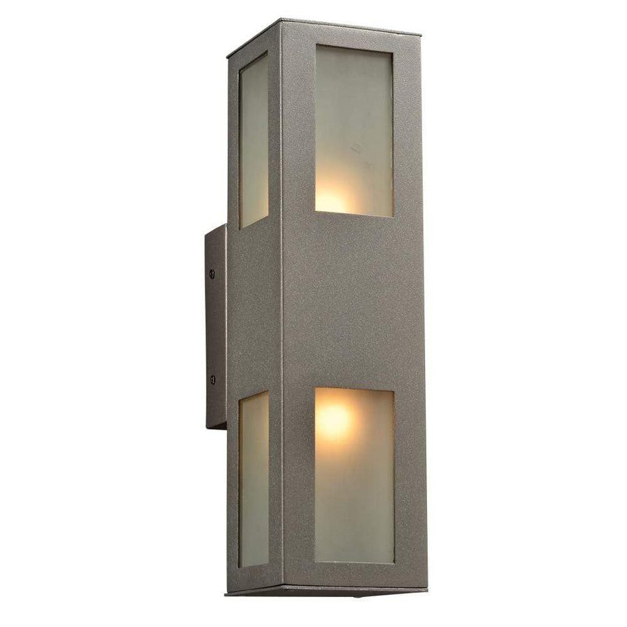 PLC Lighting outdoor lighting Bronze / Frost / A19 (not included) 2 Light Outdoor Fixture Tessa Collection By PLC Lighting 8041