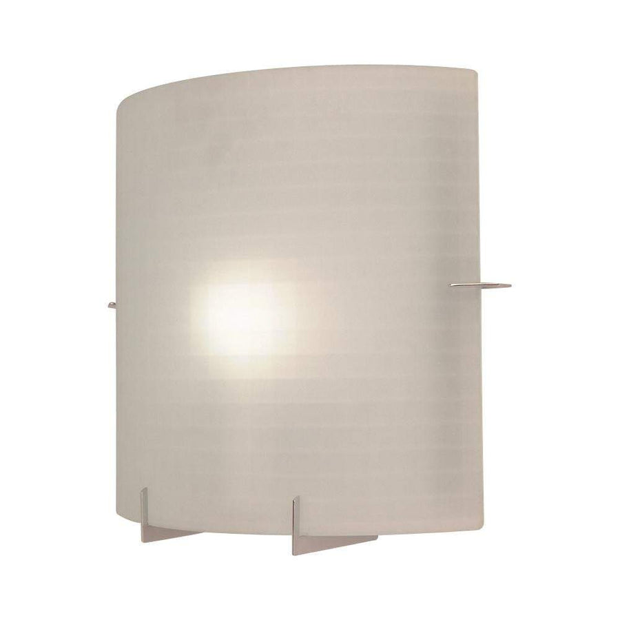 PLC Lighting Wall Sconces Polished Chrome / Checkered / GU24 (included) 2 Light Sconce Contempo Collection By PLC Lighting 12108
