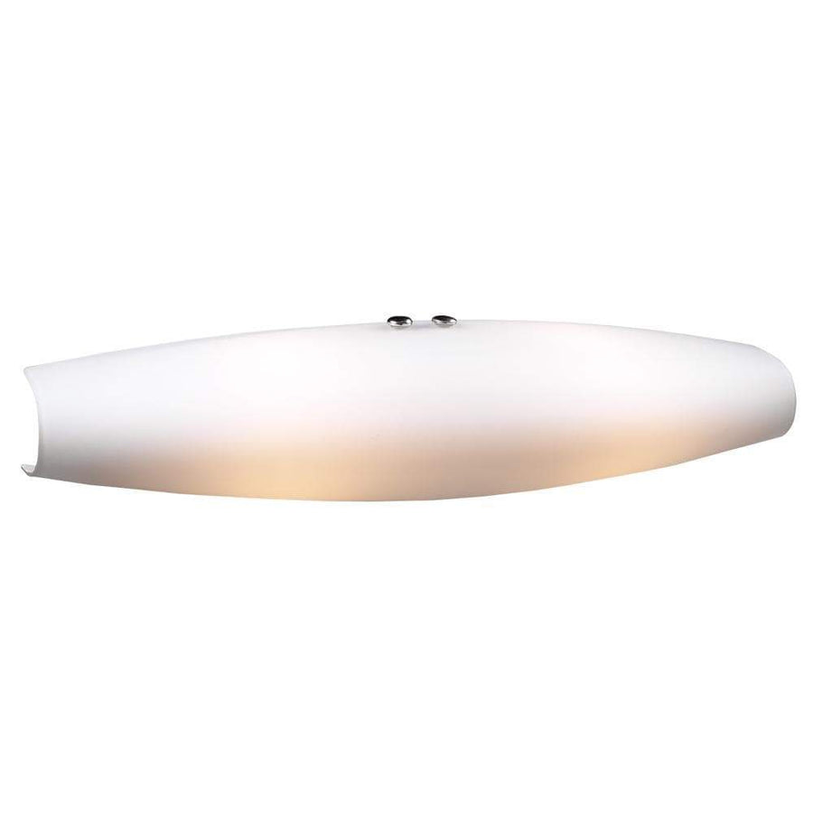 PLC Lighting Wall Sconces Polished Chrome / Matte Opal / A19 (not included) 2 Light Sconce Julian-II Collection By PLC Lighting 7529