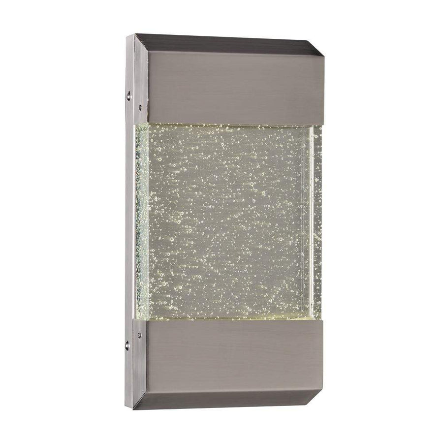 PLC Lighting Wall Sconces Satin Nickel / Clear Seedy K9 Optic / Quad13 (G24q-1) 2 Light Wall Sconce Seguro Collection By PLC Lighting 7594