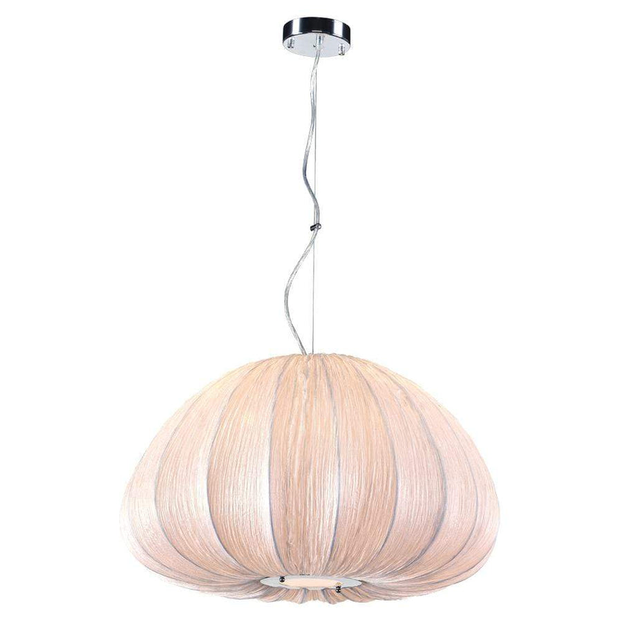 PLC Lighting Pendants Ivory / Frost / A19 (not included) 3 Light Pendant Dente Collection By PLC Lighting 73004