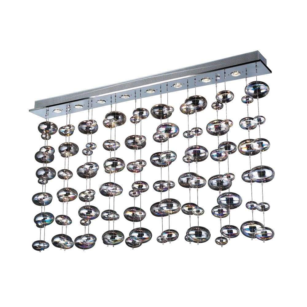PLC Lighting Pendants Polished Chrome / Iridescent / GU10 (included) 4 Light Ceiling Light Bubble Collection By PLC Lighting 96957