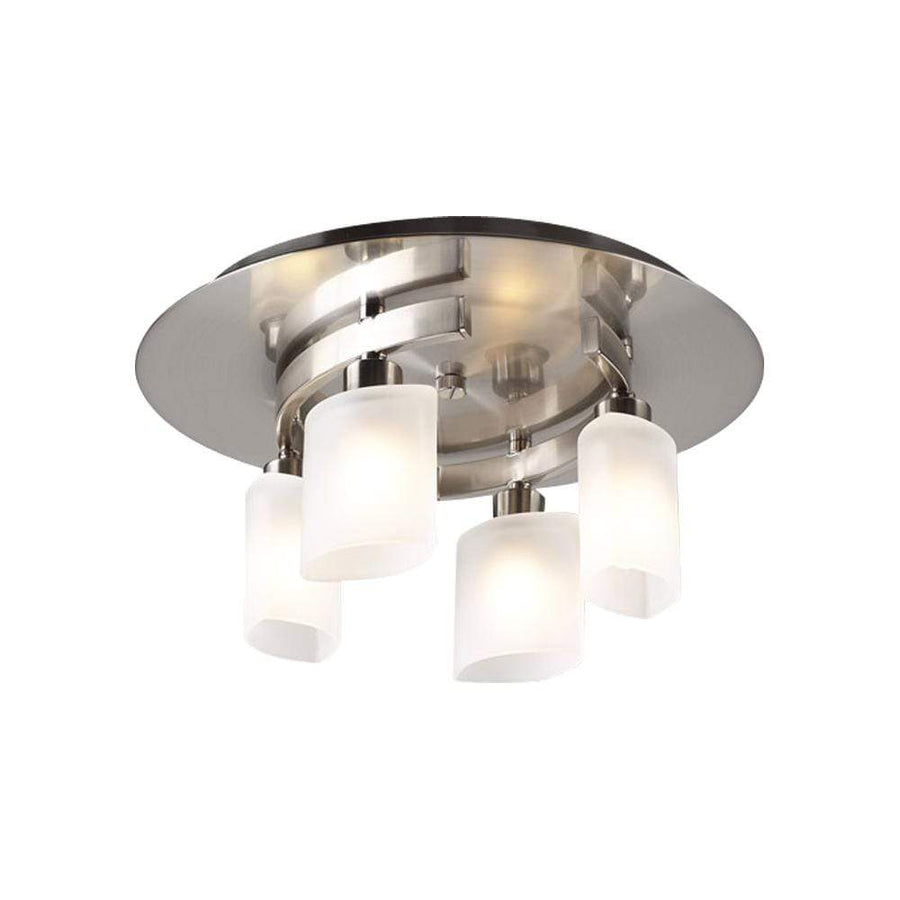 PLC Lighting Flush Mounts Satin Nickel / Frost / G9 (included) 4 Light Ceiling Light Wyndham Collection By PLC Lighting 648