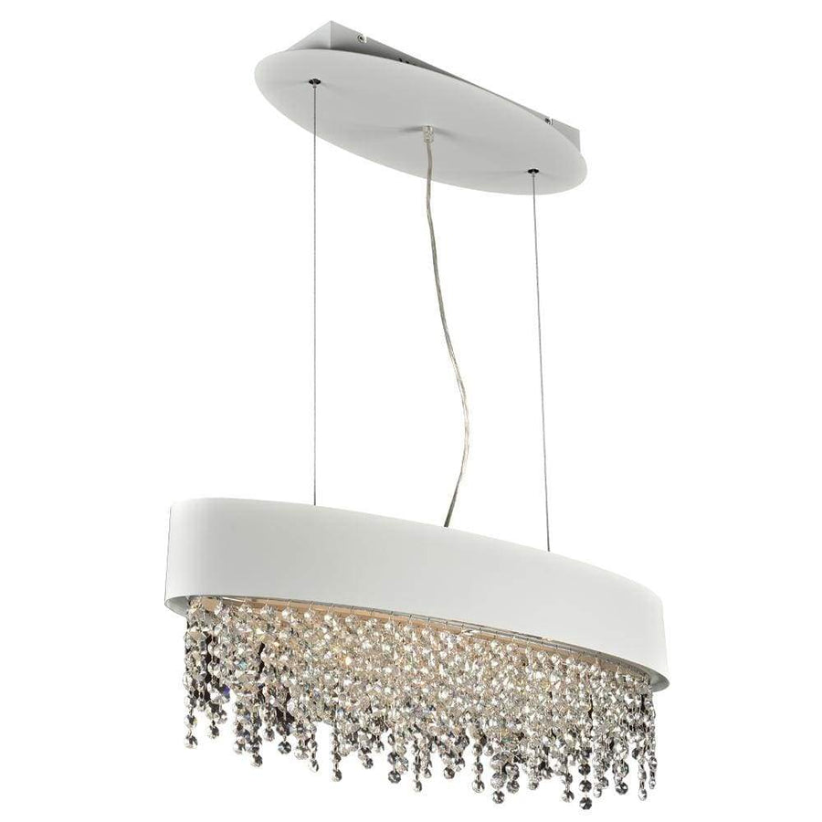 PLC Lighting Pendants White / Asfour Handcut Crystal / G9 (included) 4 Light Pendant Galoga Collection By PLC Lighting 87812