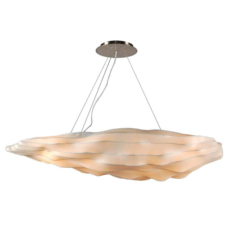 PLC Lighting Chandeliers Satin Nickel / A19 (not included) 4 Light Pendant Kimoto Collection By PLC Lighting 2655