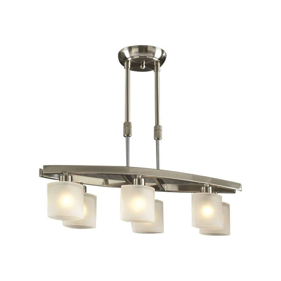 PLC Lighting Pendants Satin Nickel / Frost / G9 (included) 6 Light Pendant Wyndham Collection By PLC Lighting 649