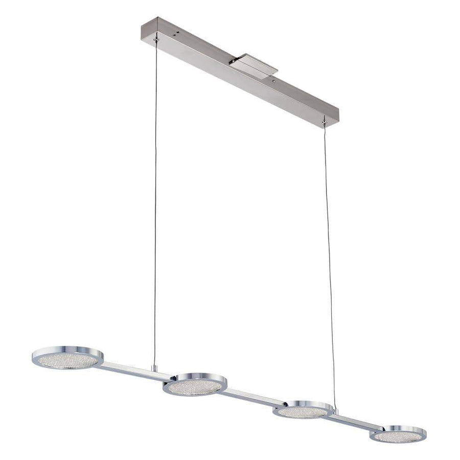 PLC Lighting Pendants Polished Chrome / Crystal Infused Glass / Integrated LED Ariella Led 4-Lite By PLC Lighting 40034