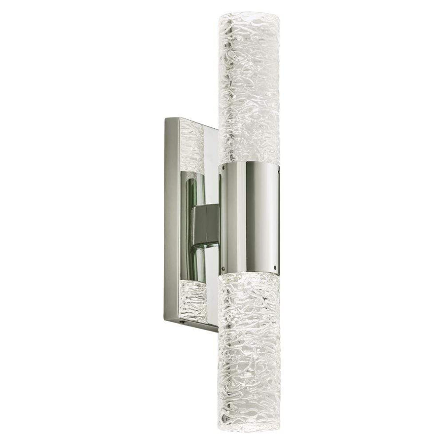 PLC Lighting Wall Sconces Polished Chrome / Cracked Ice / Integrated LED Ayako Led Wall Sconce  By PLC Lighting 84418