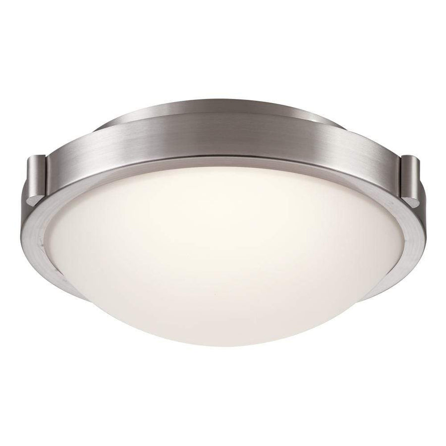 PLC Lighting Flush Mounts Satin Nickel / Frost / Integrated LED Corso M. Led Ceiling Lite By PLC Lighting 84451