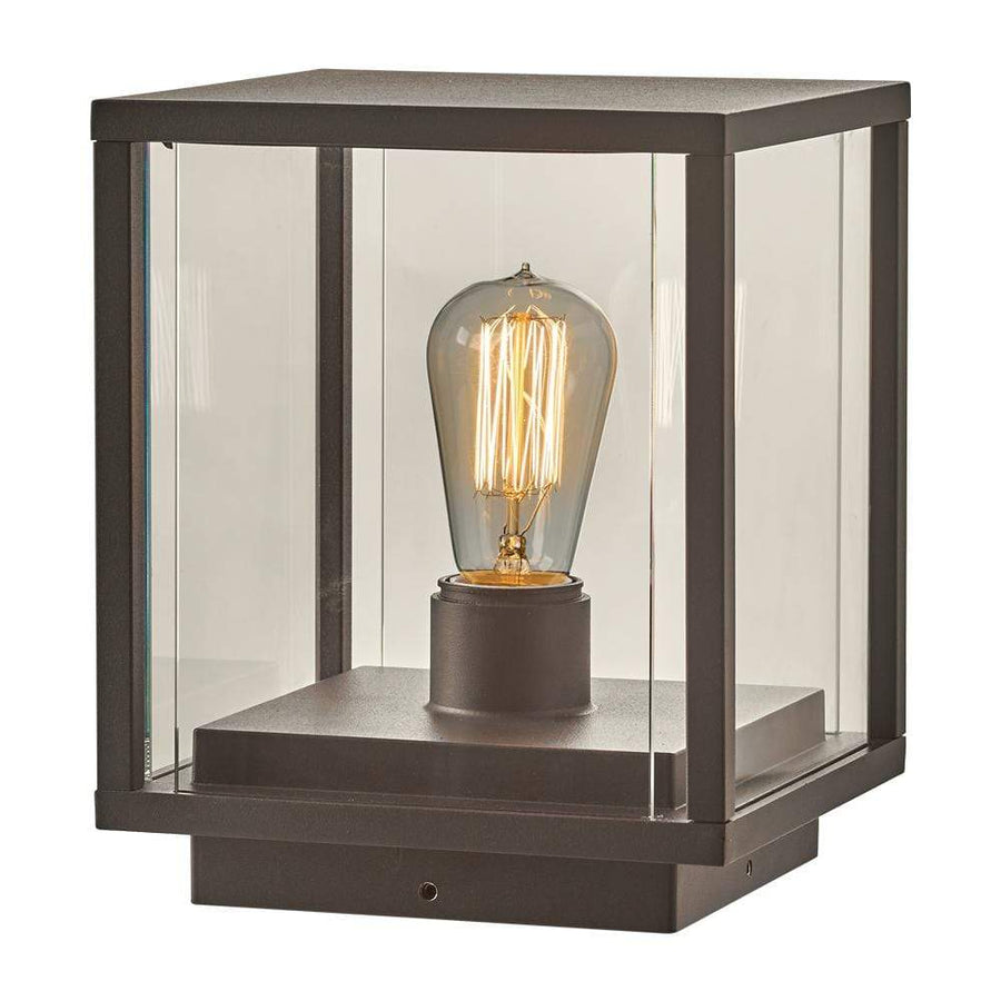 PLC Lighting outdoor lighting Bronze / Clear / A19-LED (not included) Dreiden S. Exterior Post Lite By PLC Lighting 2279