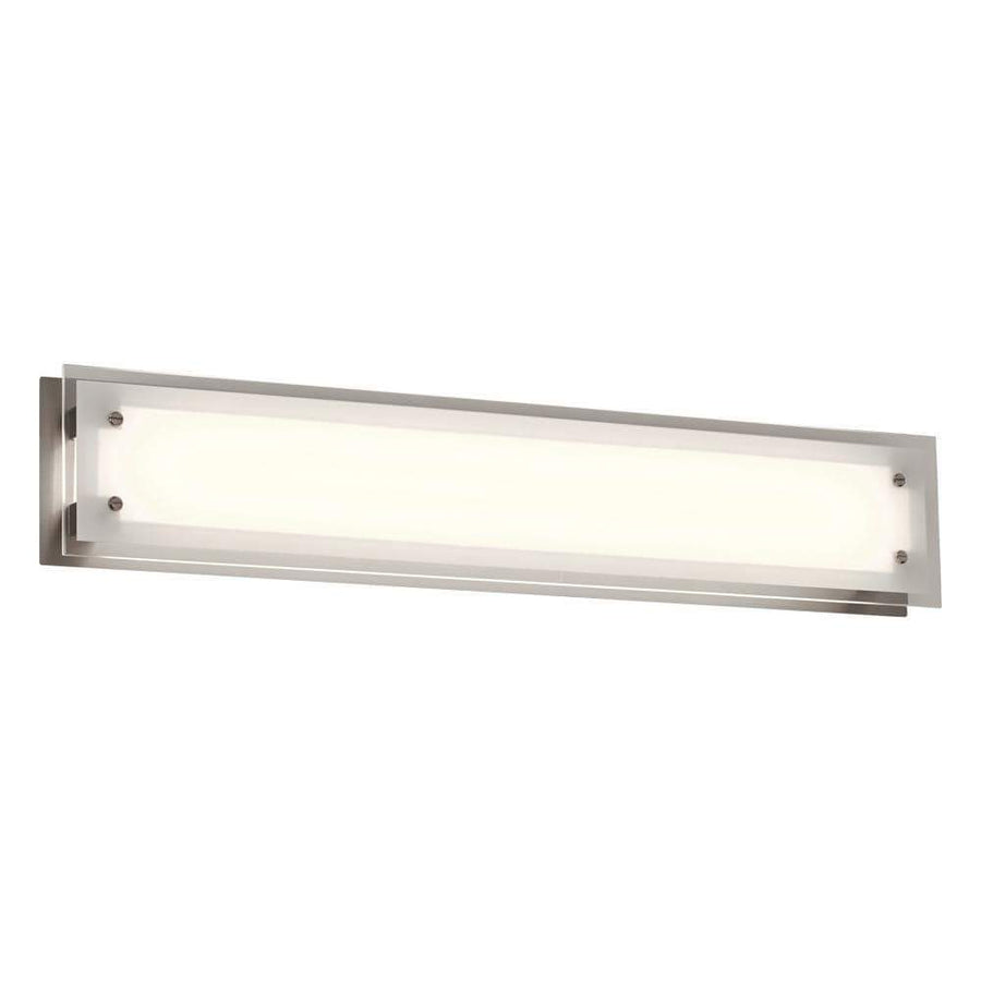 PLC Lighting Bathroom Lighting Satin Nickel / Frost / Integrated LED Essex Led S. Vanity Lite By PLC Lighting 55021