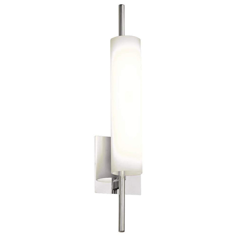 PLC Lighting Wall Sconces Polished Chrome / Matte Opal / Integrated LED Mitterand Ledd Wall Sconce By PLC Lighting 55056