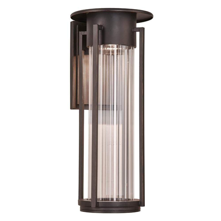 PLC Lighting outdoor lighting Oil Rubbed Bronze / Clear Ribbed / Integrated LED Stilt M. Led Exterior Wall Lite By PLC Lighting 31784