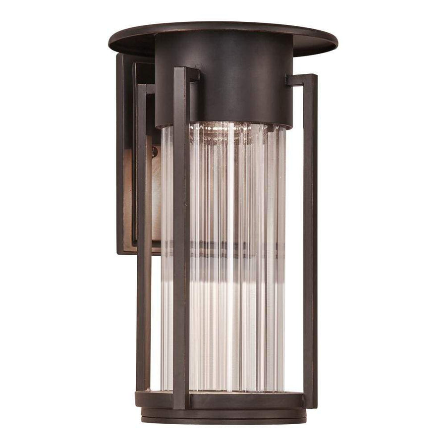 PLC Lighting outdoor lighting Oil Rubbed Bronze / Clear Ribbed / Integrated LED Stilt S. Led Exterior Wall Lite By PLC Lighting 31782