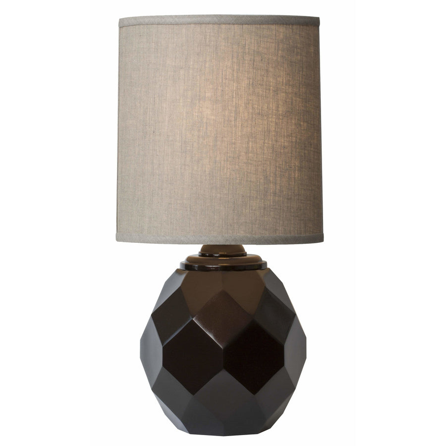 Thumprints Table Lamps Gloss Bronze / Natural Linen Hardback Espresso Table Lamp By Thumprints 1206-ASL-2140