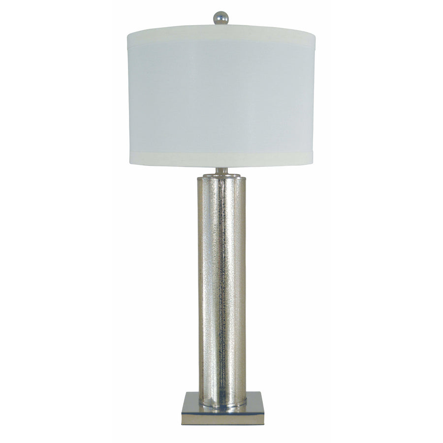 Thumprints Table Lamps Mercury Glass / Polished Nickel / Natural Linen Genesis Table Lamp By Thumprints 1282-ASL-2193