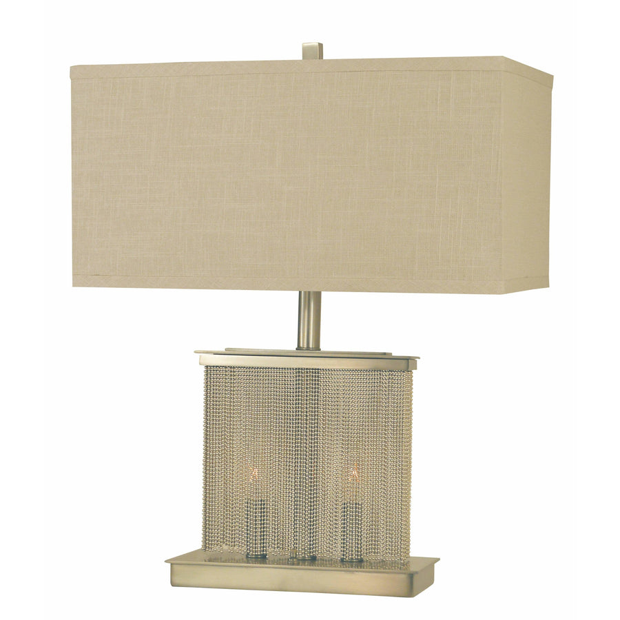 Thumprints Table Lamps Brushed Nickel / Natural Linen Hardback Gymnopedie Table Lamp By Thumprints 1260-ASL-2095